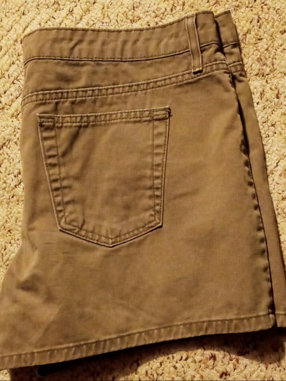 Vintage Xhilaration Women's Juniors XL Sz 15 Khaki Army Green Comfy Shorts - Picture 3 of 10